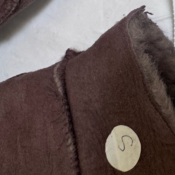 Hand Made NEW Shearling Sheepskins Fur Mittens Soft Warm Gloves Unisex Brown S - Picture 6 of 15
